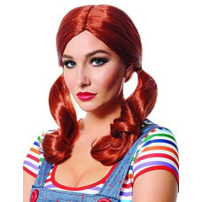 Evil Doll Adult costume Wig Red