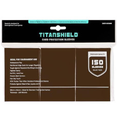 Titanshield (150 Sleeves, Earth Brown) Compatible With Standard Sized Board Games, Mtg Magic The Gathering, Pokemon, Lorcana And Trading Cards 2.5" X 3.5" 66X91Mm