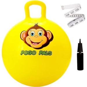 Flybar Hopper Ball For Kids - Bouncy Ball With Handle, Durable Bouncy Balls, Kangaroo Ball, Exercise Ball, Indoor And Outdoor Toy, Pump Included, Toddler Toys For Boys And Girls, Ages 6 And Up (Mnk M)