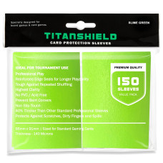 Titanshield (150 Sleeves/Slime Green) Standard Size Board Game Trading Card Sleeves Deck Protector For Mtg, Dropmix