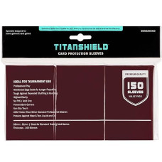 TitanShield (150 Sleeves, Bordeaux Red) compatible with Standard Sized Board games, MTg Magic The gathering, Pokemon, Lorcana and Trading cards 25 x 35 66x91mm