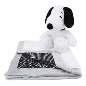 Animal Adventure Peanuts Snoopy Cuddle Bundle 2-In-1 10 Plush & 28X 34Blanket Bundle