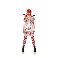 Seeing Red Evil Fast Food Girl Includes Dress, Apron, Gloves, Wig (Small)