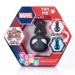 Wow! Pods Avengers Collection - Limited Edition Symbiote Spider-Man | Superhero Light-Up Bobble-Head Figure | Official Marvel Collectable Toys & Gifts, 4 Inches