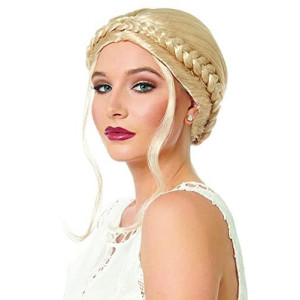 Milkmaid Braided Blonde Adult costume Wig