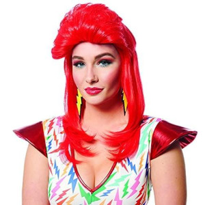 Super Seventies Adult costume Wig Red