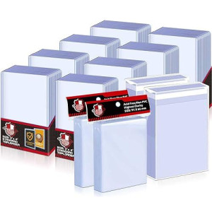 200 Ct Toploaders Cards Sleeves For Trading Cards, 3 X 4" Top Loaders Baseball Card Protectors Holder Hard Plastic Case Fit For Football, Mtg, Yugioh Card (200 Toploaders + 400 Penny Card Sleeves)