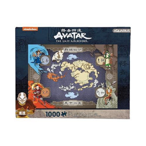Aquarius Avatar Map Puzzle (1000 Piece Jigsaw Puzzle) - Officially Licensed Avatar: The Last Airbender Merchandise & Collectibles - Glare Free - Precision Fit - 20X28 Inches