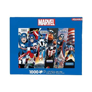Aquarius Marvel Captain America (1000 Piece Jigsaw Puzzle) - Glare Free - Precision Fit - Officially Licensed Marvel Merchandise & Collectibles - 20 X 28 Inches