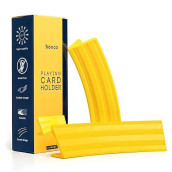 Borico Card Holders For Playing Cards - 2 Pack Playing Card Holder For Kids And Adults,Stackable Storage Game Card Tray With A Travel Pouch (Yellow)
