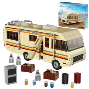 Vonado Breaking Bad Car Building Blocks, Creative House Van Building Bricks Kit Model For Gifts, Educational Diy Building Set Toy For Decoration Party Birthday Festival And Holiday(691 Pcs)