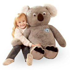 Ikasa Large Koala Stuffed Animal Giant Soft Plush Toy,Cute Huge Jumbo Kawaii Fluffy Plushy Big Size Fat Plushie,Gifts For Kids (Gray, 30 Inches)