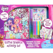 Tara Toy - My Little Pony Glitter Sparkle Activity Set - Unleash Creativity With Stickers, Coloring, And More, Portable Playset For Kids, Designed For Fun And Learning, For Girls And Boys, Ages 3+