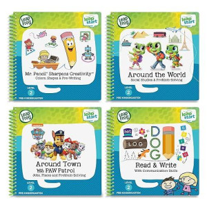 Leapfrog Leapstart Pre-K 4-Pack, For 3-6 Yrs Includes Mr. Pencil Sharpens Creativity, Read And Write, Around The World, Around Town With Paw Patrol