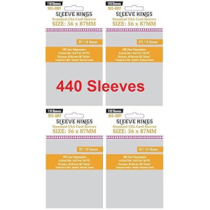 Sleeve Kings Standard Usa Card Sleeves 56 X 87 Mm (4X110 Pack, 440 Sleeves)