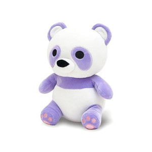 Avocatt Purple Panda Plush Toy - 10 Inches Stuffed Animal Plushie - Plushy Panda Teddy Bear With Soft Fabric And Stuffing - Cute Toy Gift For Boys And Girls