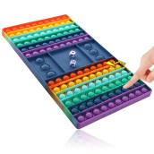Goheyi Pop Kids Games Fidget Toy, Pop Rainbow Chess Board Fidget Toy, Push Bubble Fidget Sensory Toy For Kids, Autism Stress Relief Toy Games For Kids