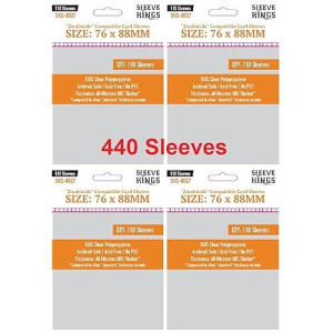 Sleeve Kings "Zombicide Compatible" Sleeves 76 X 88 Mm (4X110 Pack, 440 Sleeves)