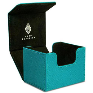 Card Guardian - Premium Deck Box (Teal) For 100+ Cards For Trading Card Games Compatible With Magic The Gathering (Mtg), Commander Deck, Yugioh Deck Box, Pokemon Tcg, Sports Card Storage Boxes
