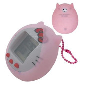 Protective Silicone Case Cover For Tamagotchi Hello Kitty 42892/42891 With Color Chain(Only Cover) (Pink)