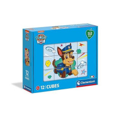 Clementoni 45008 Paw Patrol Cubes Play For Future Patrol-12 Pieces-Jigsaw Puzzles For Kids Age 3-100% Recycled Materials-Made In Italy, Multicoloured