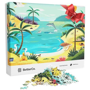 Betterco. Enchanted View Castle Fantasy Themed Jigsaw Puzzle With Dragon - Challenge Yourself With 1000 Piece Puzzles For Adults And Teens