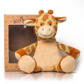 Wild Baby Giraffe Stuffed Animals, Warmie For Kids, 12 Inch, Microwavable, Heatable Clay Beads, Squishmallow Plush Pal With Dried Lavender Aromatherapy, Soft & Cuddly, Kids Gifts Box Ready