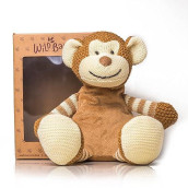 Wild Baby Microwavable Stuffed Animal Monkey - Soft Monkey Stuffed Animals For Babies And Kids - Lavender-Scented Stuffed Animal Monkey Plush 12-Inches