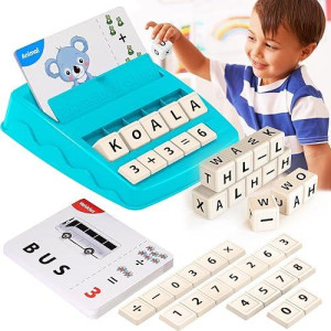 Educational Toys For Kids Ages 3-8, Matching Letter Spelling Game Abc Learning, Easter Children�S Day Halloween Xmas Birthday Party Gifts For 3 4 5 6 7 8 Year Olds Boys And Girls Light Blue