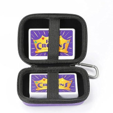 Raiace Hard Travel Carrying Case For Set Enterprises Five Crowns Card Games, Protective Storage Bag. (Not Including Cards) - Purple