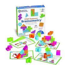 Learning Resources Stem Explorers Brainometry - 34 Pieces, Ages 5+ Stem Toys For Kids, Brain Teaser Toys And Games, Kindergarten Games,Back To School