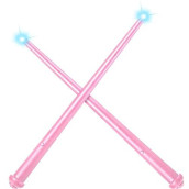 Gejoy Weewooday 2 Piece Light Up Wand Magic Princess Wands Light Sound Toy Cosplay Props For Kids(Pink)