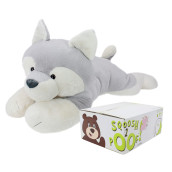 Animal Adventure | Sqoosh2Poof Giant, Cuddly, Ultra Soft Plush Stuffed Animal With Bonus Interactive Surprise - 44 Husky