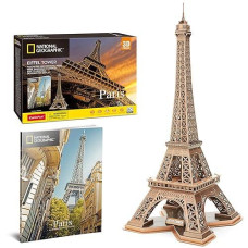Cubicfun 3D Puzzles For Adults National Geographic Eiffel Tower Model Kits, Paris Architecture Puzzles For Adults Desk Building Puzzles For Kids Ages 8-10 With Booklet, Gifts For Women Man, 80 Pieces