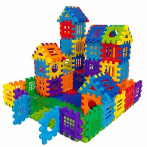 Kutoi Building Blocks - 100-Piece Kids Builders Blocks Set With Storage Bag - Interlocking Building Blocks For Toddlers And Kids - Fun And Educational Toy Building Set For Skill Development