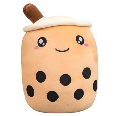 Vhyhcy Cute Stuffed Boba Plush Bubble Tea Food Milk Cup Plushie Pillow , Soft Kawaii Hugging Plush Toys Gifts For Kids(Brown, 9.4 Inch)
