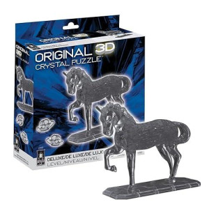 Horse Deluxe Original 3D Crystal Puzzle From Bepuzzled, 3 Dimensional Crystal Puzzles And Brainteasers For Puzzlers And Collectors Ages 12 And Up, And Display Item