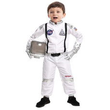 Spooktacular Creations Halloween Child Unisex Astronaut Costume With Silver Stripes For Party Favors (Large (10-12 Yr))