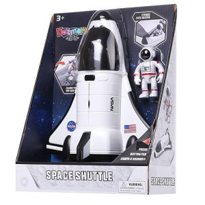 Spaceship Shuttle Toy With Astronaut Figure, Lights Up With Light And Blast Off Sound Effects - Fun Rocket Ship Space Toys For Kids, Space Shuttle Toys, Toy Spaceship, Space Toy For Boys 5-8