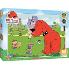 Baby Fanatic Masterpieces 60 Piece Jigsaw Puzzle For Kids - Clifford Day At The Park - 19"X14"