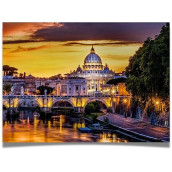 Jigsaw Puzzle For Adults 1000 Pieces - Vatican St Peter'S Basilica - Size Large 27 X 20 Inch - Refrence Poster 11X16, Sturdy Tight Fitting Pieces, Letters On Back, Rated Hard