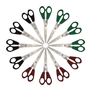 Kids Scissors, Small Safety Scissors, Blunt Tip Toddler Scissors, Kid Scissors For Office Home School Sewing Fabric Craft Supplies, 6'', 12 Pack, Assorted Colors