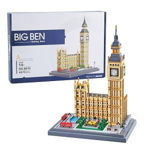 World Famouse Architecture Micro Blocks Set 6473 Pcs Big Ben Building Model For Any Hobbyists, Adults And Kid Age Of 14+