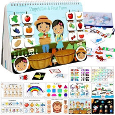 Busy Book For Kids, Montessori Autism Sensory Educational Toys, 12 Pages Toddler Preschool Activity Binder And Early Learning Toys - For Boys & Girls Develops Fine Motor Skills