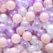 Realhaha Ball Pit Balls, 100Pcs Plastic Stress Balls For Kids Girls Playhouse Unicorn Partys Decoration Baby Shower Christmas Party Gifts Not Include Ball Pit