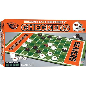 Masterpieces Family Game - Ncaa Oregon State Beavers Checkers - Officially Licensed Board Game For Kids & Adults