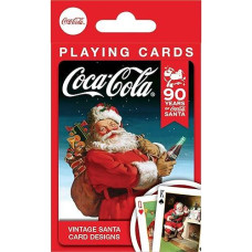 Masterpieces Family Games - Coca-Cola Vintage Santa Playing Cards - Officially Licensed Playing Card Deck For Adults, Kids, And Family