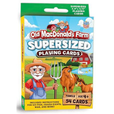 Masterpieces Licensed Kids Games - Old Macdonald'S Farm - Supersized Playing Cards Games For Kids & Family, Laugh And Learn