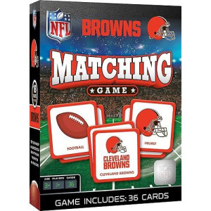 Masterpieces Sports Games - Cleveland Browns Nfl Matching Game - Game For Kids And Family - Laugh And Learn