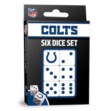 Masterpieces Game Day - Nfl Indianapolis Colts - 6 Piece Team Logo Dice Set - D6 Standard Size